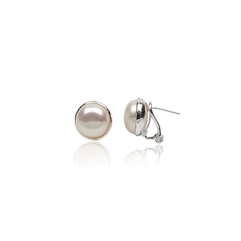 Pendientes de plata con perla 